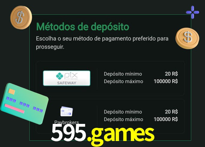 O cassino 595.games oferece uma grande variedade de métodos de pagamento